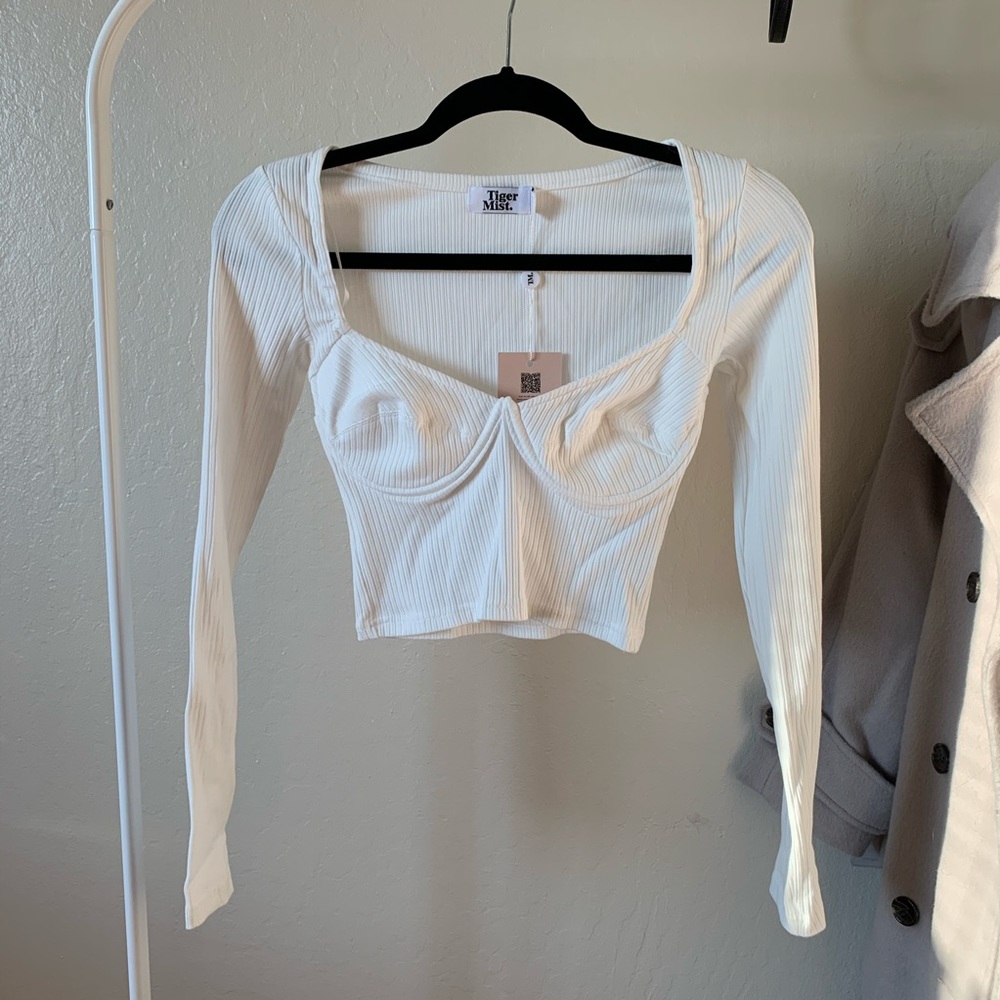 White Bustier Crop Top